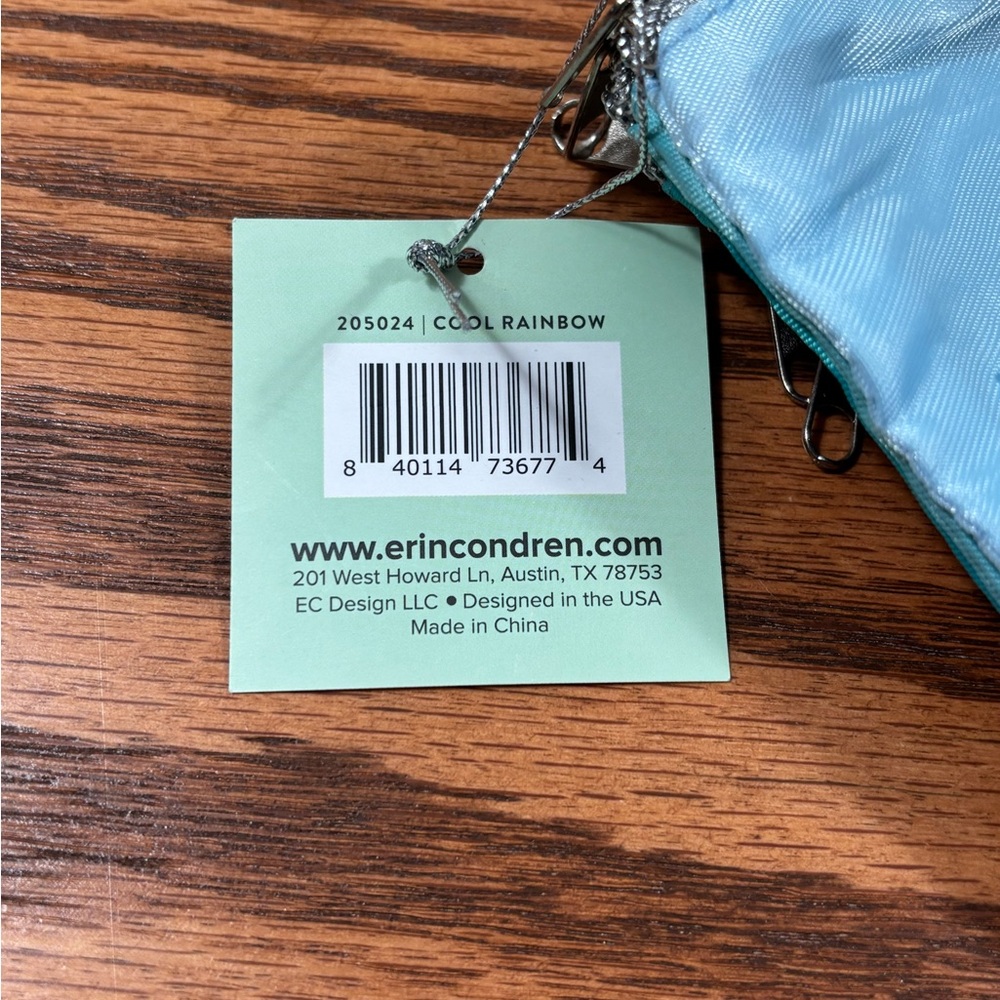 ERIN CONDREN Accordion Zipper Pouch Cool Rainbow 205024 NEW - Picture 4 of 6